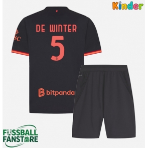 AC Milan Koni De Winter #5 Replik 3rd trikot Kinder 2026-27 Kurzarm (+ Kurze Hosen)